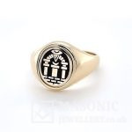 9 Karat Gelbgold Royal Arch Freimaurerring mit festem Kopf