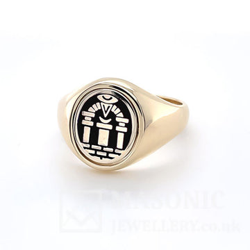 9ct Yellow Gold Royal Arch Masonic Ring Fixed Head