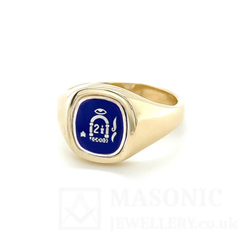 9ct Gold Reversible Cushion Head 2 1/2 Degree Masonic Ring