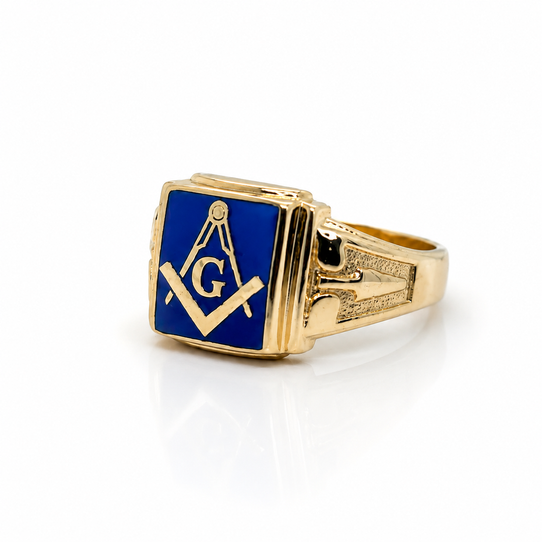 9ct Yellow Gold Detailed Craft Masonic Ring