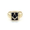 9ct Yellow Gold Detailed Craft Masonic Ring