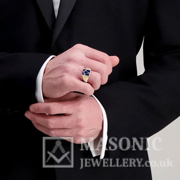 9ct Yellow Gold Detailed Craft Masonic Ring