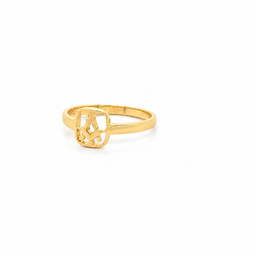 9ct Yellow Gold Ladies Cushion Masonic Ring