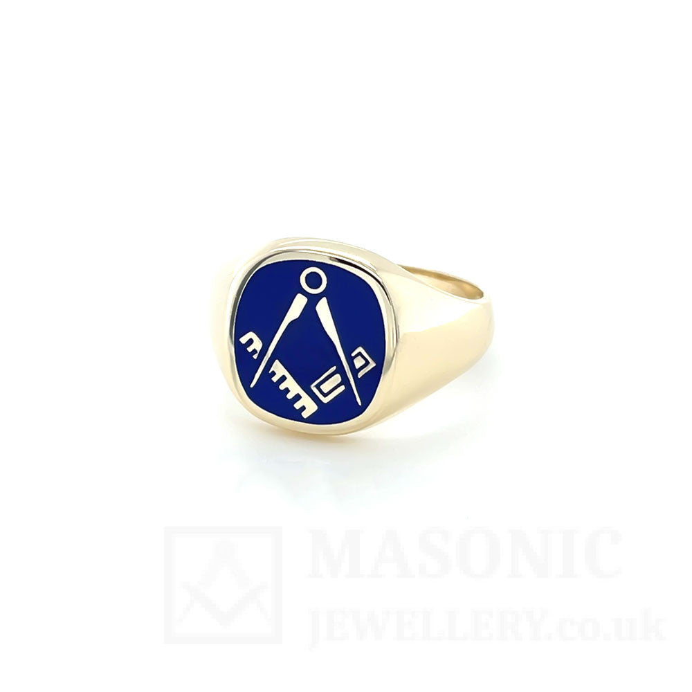 9ct Yellow Gold Craft Cushion Signet Ring