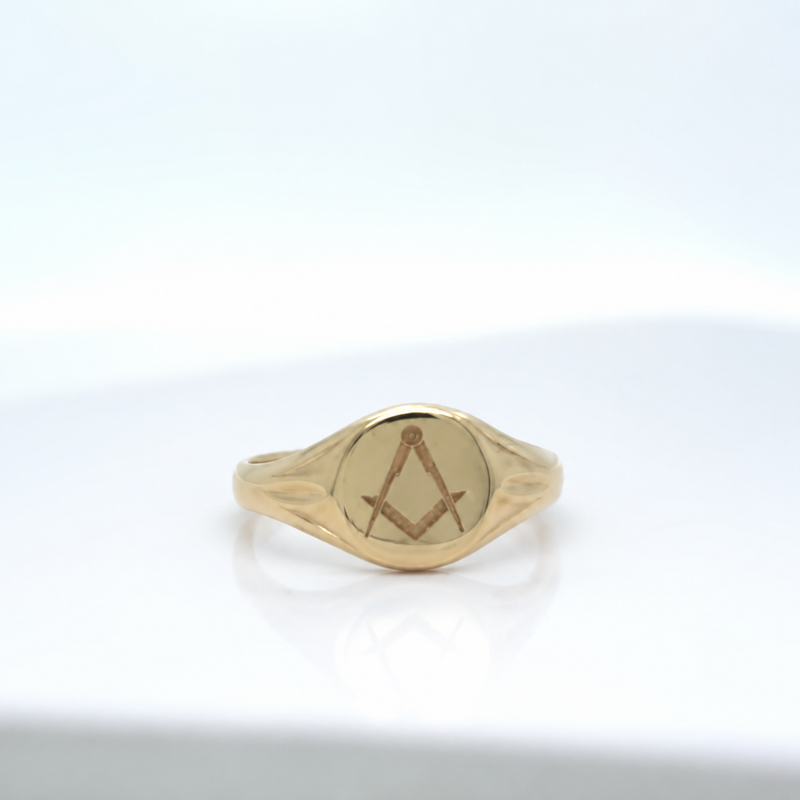 9 Karat Gelbgold-Siegelring zum Selbstgestalten