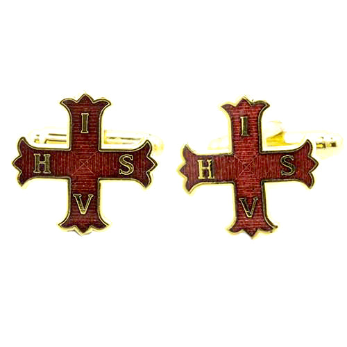 Gilt Red Cross of Constantine Masonic Cufflinks