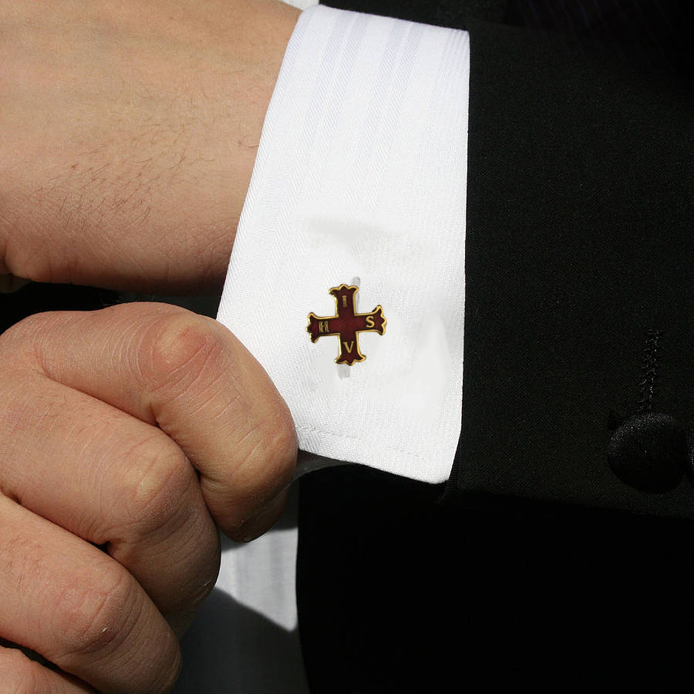 Gilt Red Cross of Constantine Masonic Cufflinks