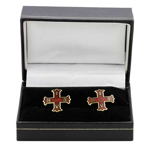 Gilt Red Cross of Constantine Masonic Cufflinks