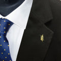 Gilt Metal Acacia Leaf Masonic Lapel Pin (or Badge)