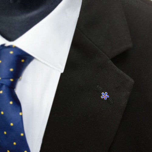 Gilt Metal Forget Me Not Masonic Lapel Pin (or Badge)