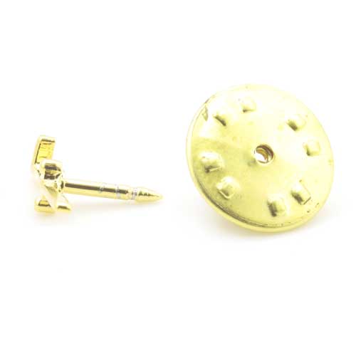 Gilt Metal Tubal Cane Masonic Lapel or Tie Pin