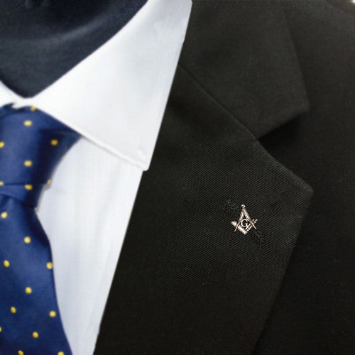 Antique Effect Masonic Lapel Pin