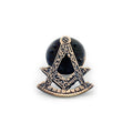 Antique Bronze Effect Masonic Lapel Pin Depicting the Square & Compass