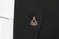 Antique Bronze Effect Masonic Lapel Pin Depicting the Square & Compass