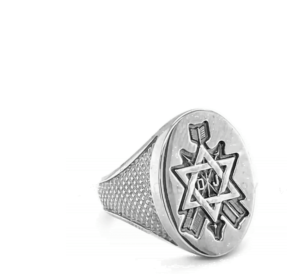 Order of the Secret Monitor Solid Silver Masonic Ring