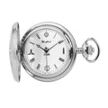 Silver Chrome Plated Masonic Pocket Watch with Square & Compass Motif
