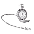 Silver Chrome Plated Masonic Pocket Watch with Square & Compass Motif