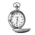 Silver Chrome Plated Masonic Pocket Watch with Square & Compass Motif