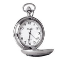 Silver Chrome Plated Masonic Pocket Watch with Square & Compass Symbol