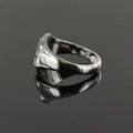 Shield Head Silver Masonic Signet Ring Bearing the Square & Compass Symbol/Seal