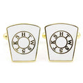 Gilt Metal HTWSSTKS Masonic Cufflinks with Gilt Keyline (Mark Master)
