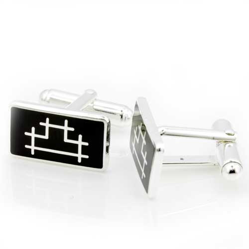 Base Metal Rectangular Operatives Masonic Cufflinks
