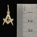 Hallmarked 9ct Gold Masonic Square And Compass Pendant