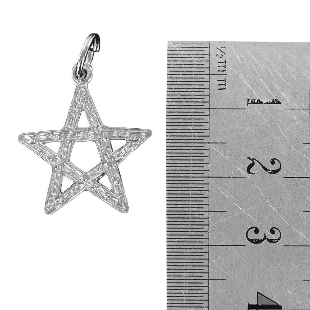 Large Pentagram Pendant in Silver