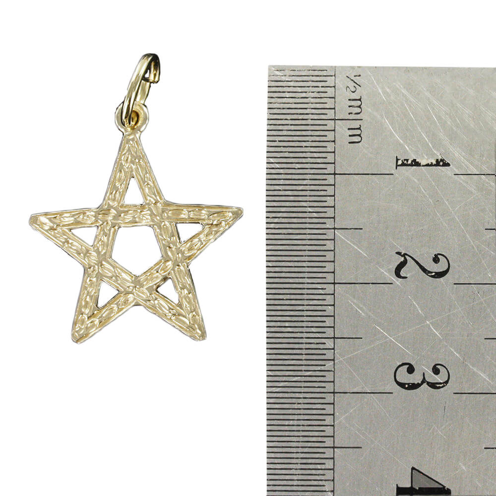 Large Pentagram Pendant in Gold