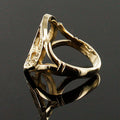 Small Gold Pierced Design Square and Compass Masonic Ring