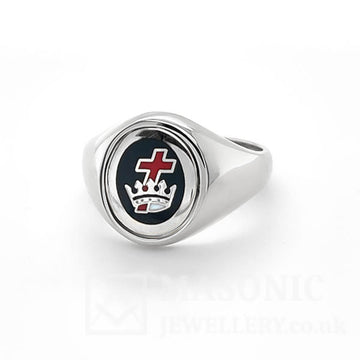 Silver Reversible Royal Black Preceptory Masonic Ring