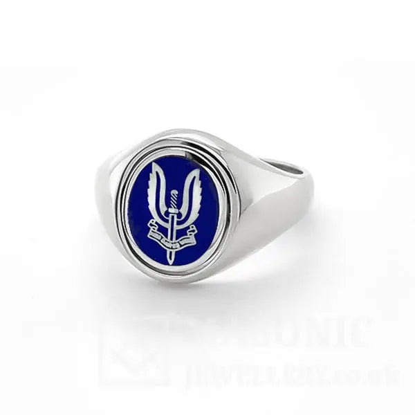 Silver Oval Head SAS Ring (Reversibel oder mit festem Kopf)