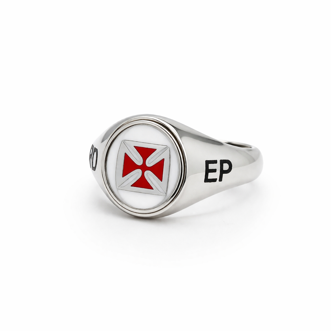 Hallmarked Solid Silver Knights Templar PD EP/VD SA Masonic Ring Fixed Head