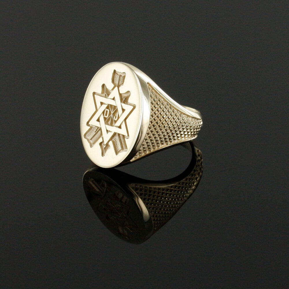 Order of the Secret Monitor Solid 9ct Gold Masonic Ring