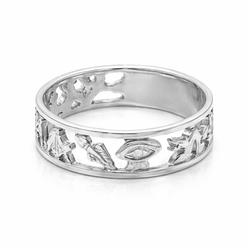 Hallmarked Sterling Silver Masonic Wedding Ring