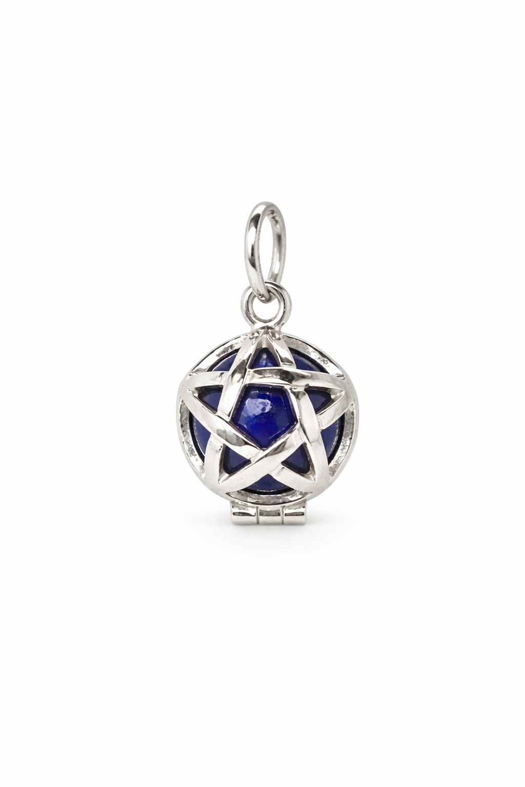 Solid 925 Silver Lapiz Lazuli Masonic Pendant