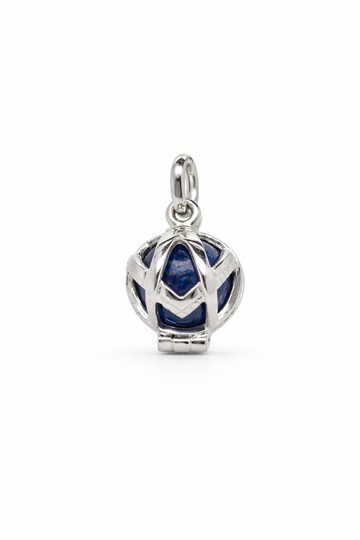 Solid 925 Silver Lapiz Lazuli Masonic Pendant