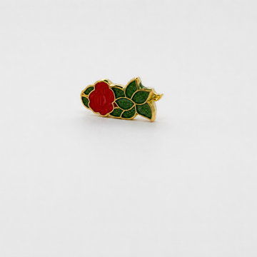 Gilt Metal and Enamel Rose Croix Masonic Lapel Pin