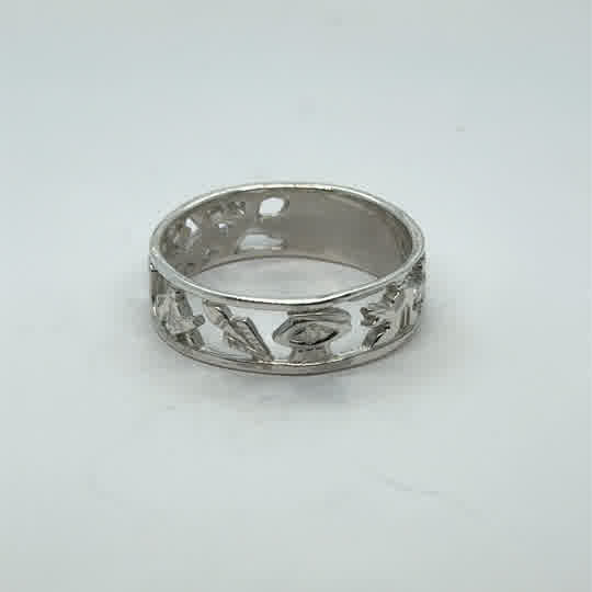 Hallmarked Sterling Silver Masonic Wedding Ring