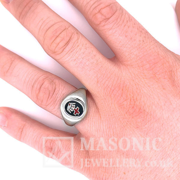 silver royal black constitution ring