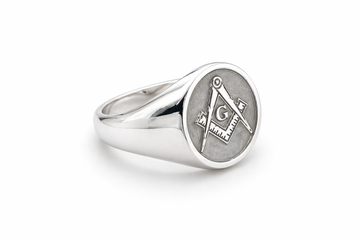 Silver Oval Head Craft Seal Signet Ring