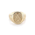 9ct yellow gold craft acacia masonic ring