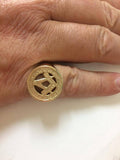 9ct Yellow Gold Masonic Signet Ring – Square & Compass
