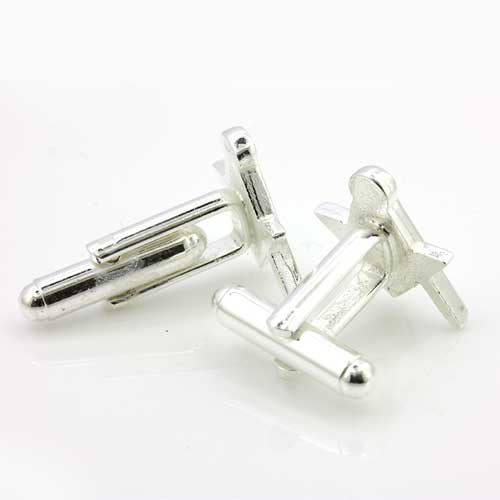 Silver Masonic Cufflinks Square & Compass Symbols