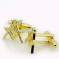 Gilt Gold Masonic Cufflinks with the Square & Compass