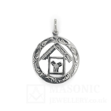 Sterling Silver 925 Masonic Pendant Craft Past Masters Symbol