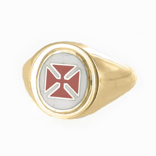 Reversible 9ct Gold Knights Templar Masonic Ring Masonic Jewellery Birmingham Uk