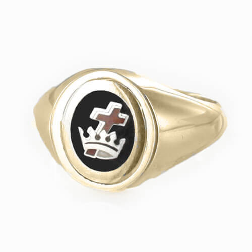 Reversible 9ct Gold Royal Black Preceptory Masonic Ring Masonic Jewellery Birmingham Uk